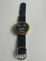 Uhr Cats Zuerich Damen Armbanduhr schwarz Leder(S18)