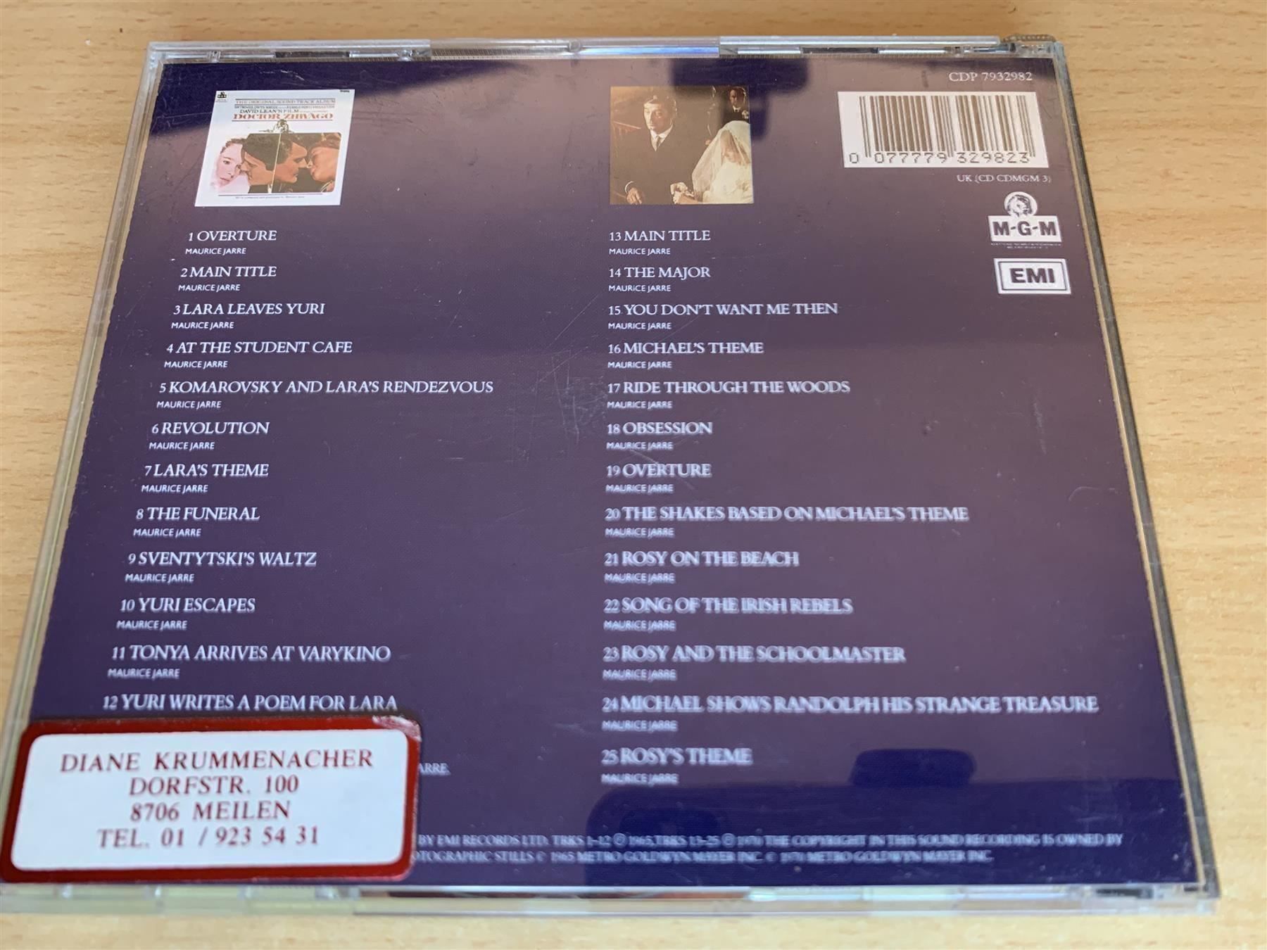 CDs: Doctor Zhivago – Gebraucht aus Rikon im Tösstal von Alpenmutz 1