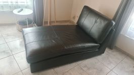 Ikea KIVIK Sofa Récamiere Leder schwarz
