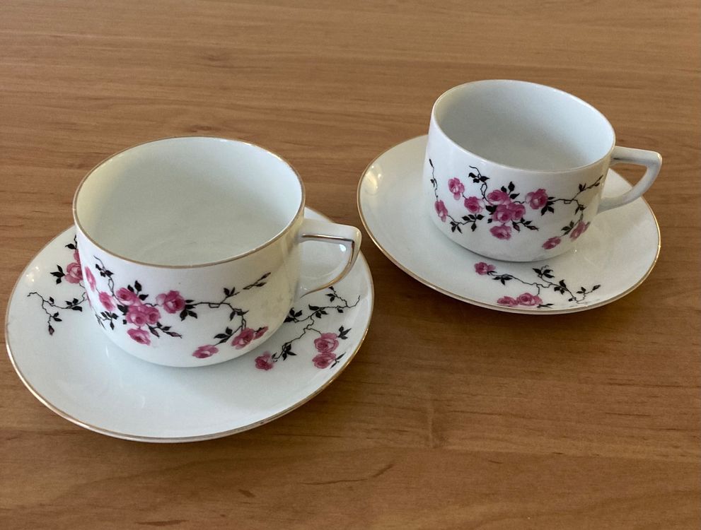 Porzellan-Tassen-Set Mit Unterteller – 190 Ml, Grün & Elegant, Ideal Für Kaffee, Tee Oder Cappuccino