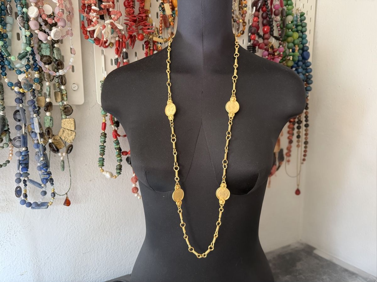 Catenine: Vintage lange HalsketteLuxus Modeschmuck   – Usato da Lamone venduto da LaCantinaMagica