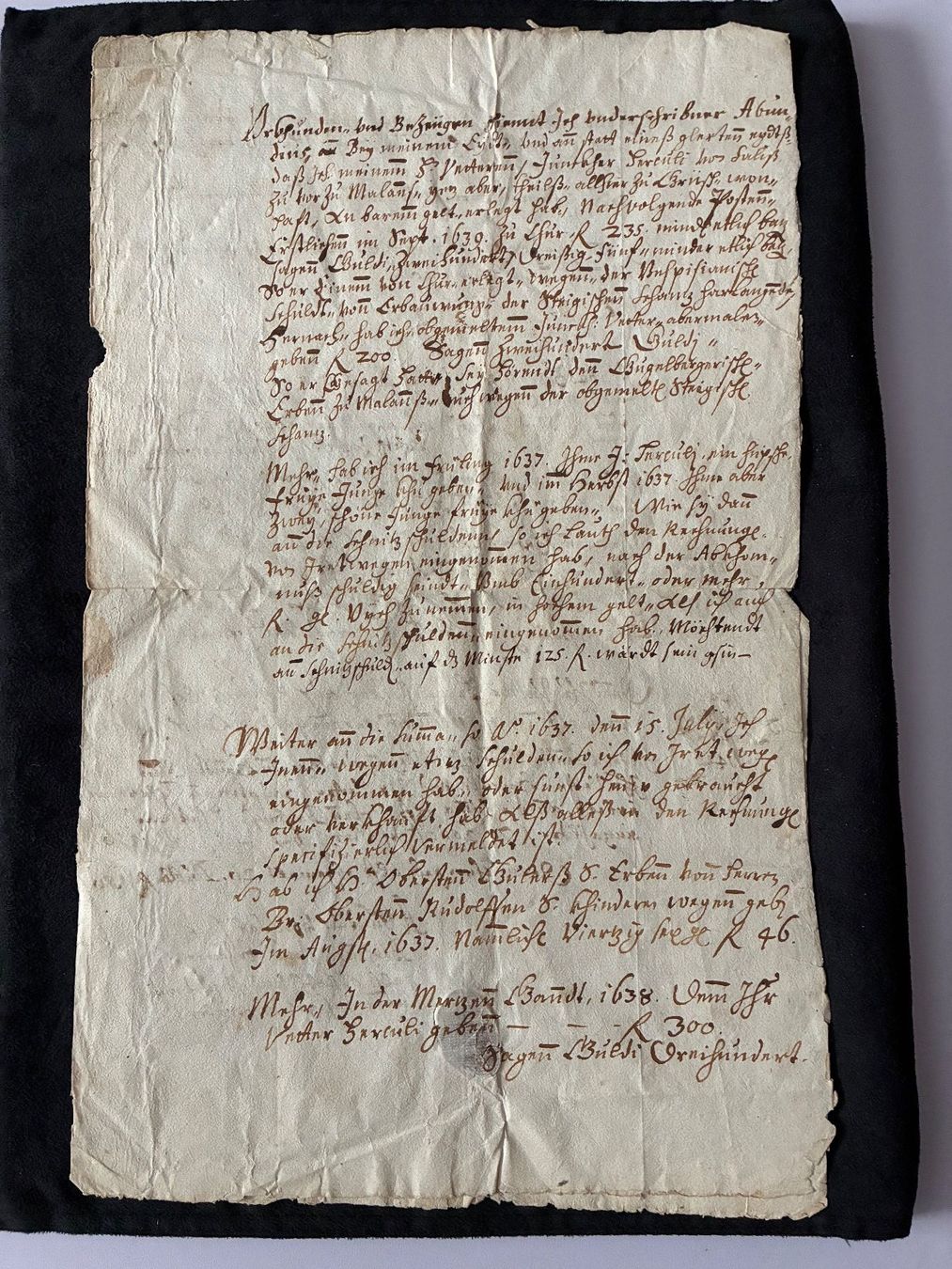 Documenti: Documento antico del 1637 con sigillo di ceralacca – Usato da Savosa venduto da Fransis 6