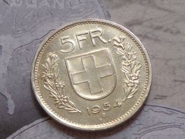 5 Fr. 1954 B - Très belle pièce