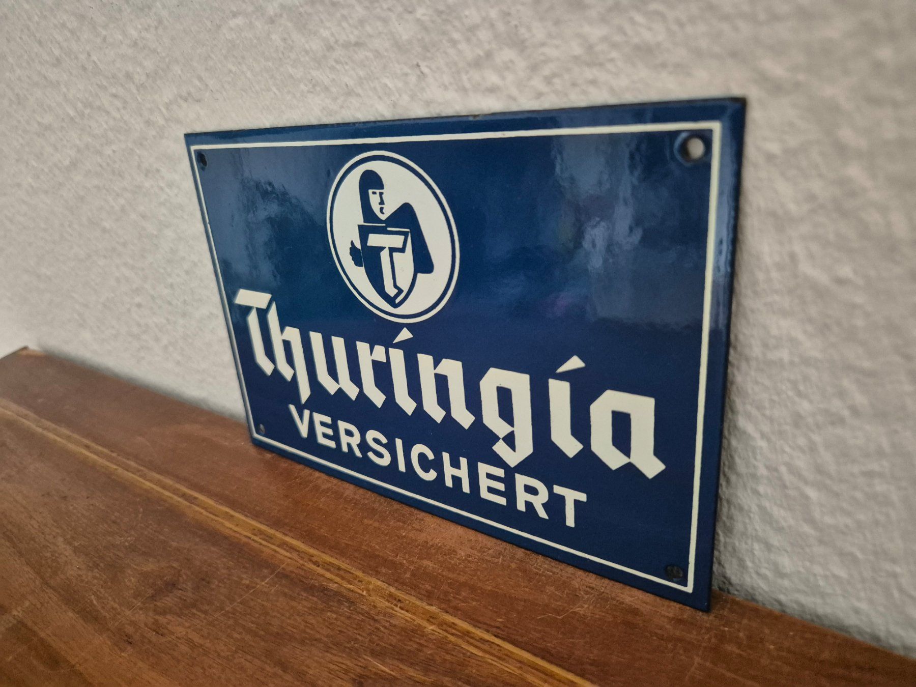 Schilder: Emailschild Thuringia Versicherung Emaille Schild Türschild – Neu (gemäss Beschreibung) aus Schaffhausen von pfanis09 3
