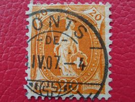 Stehende: 86A mit Voll-Stempel: PONTS DE MARTEL (NE)