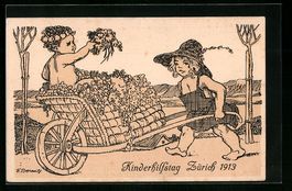 Zürich, Kinderhilfstag 1913, Mädchen m