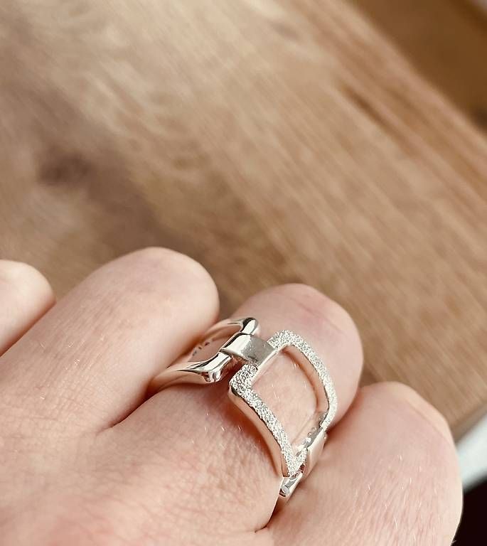 Anelli: Fossil Ring, neuwertig, silber – Usato da Dübendorf venduto da franzi1982