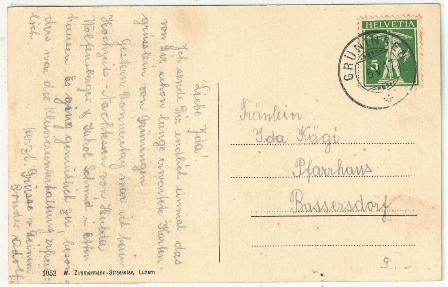 Ansichtskarten: Grüningen - Generalansicht – Gebraucht aus Ettingen von Kartenplanet 1