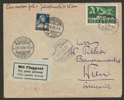 1925 : Brief Flugpost ZH - Innsbruck - Wien