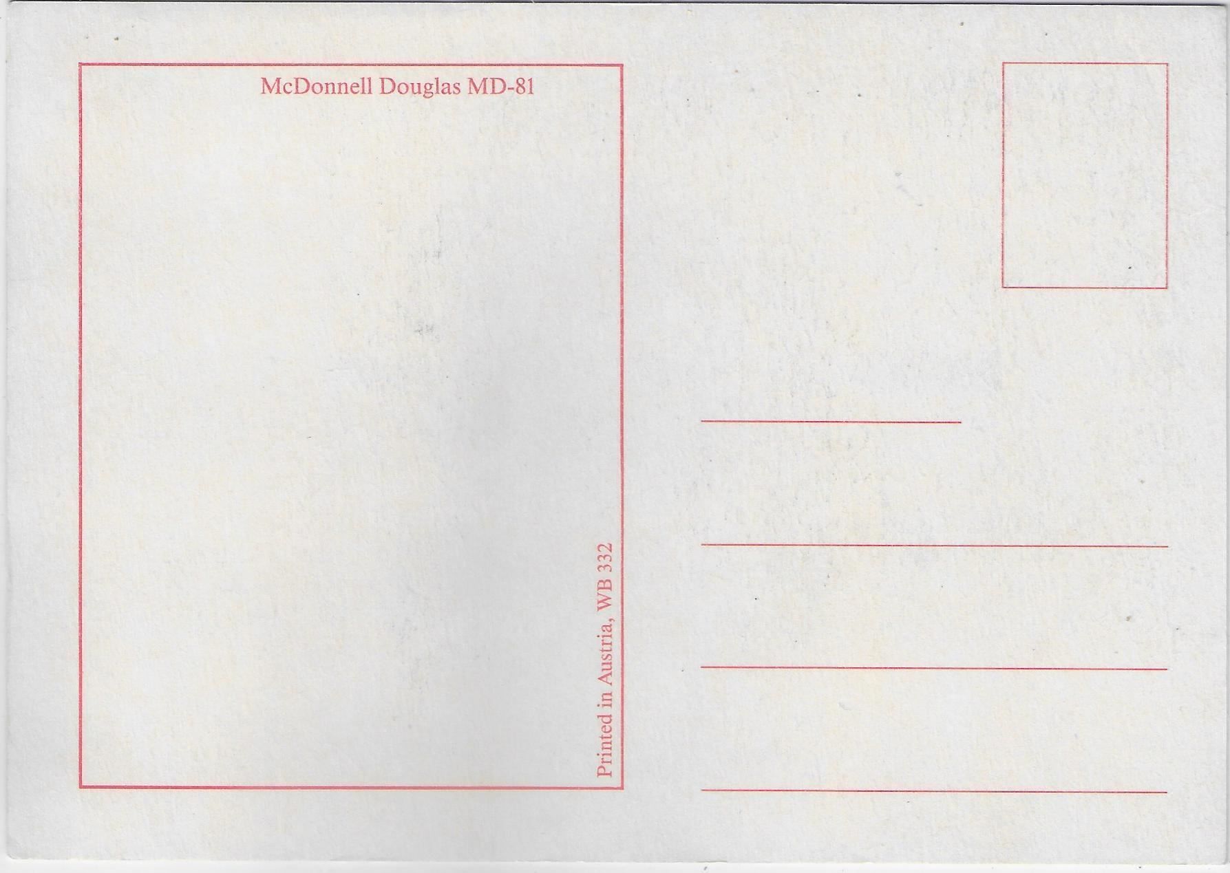 Cartes postales: Austrian Airlines - McDonnell Douglas MD – D'occasion à Ettingen par Kartenplanet 1