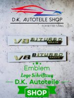 Mercedes AMG V8 Biturbo 2 Stk Emblem Schriftzug Chrom Neu