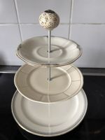 Cake tier from antique plates