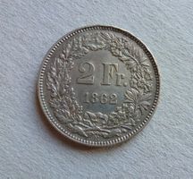 ++ 2.- Franken 1862, gute Erhaltung