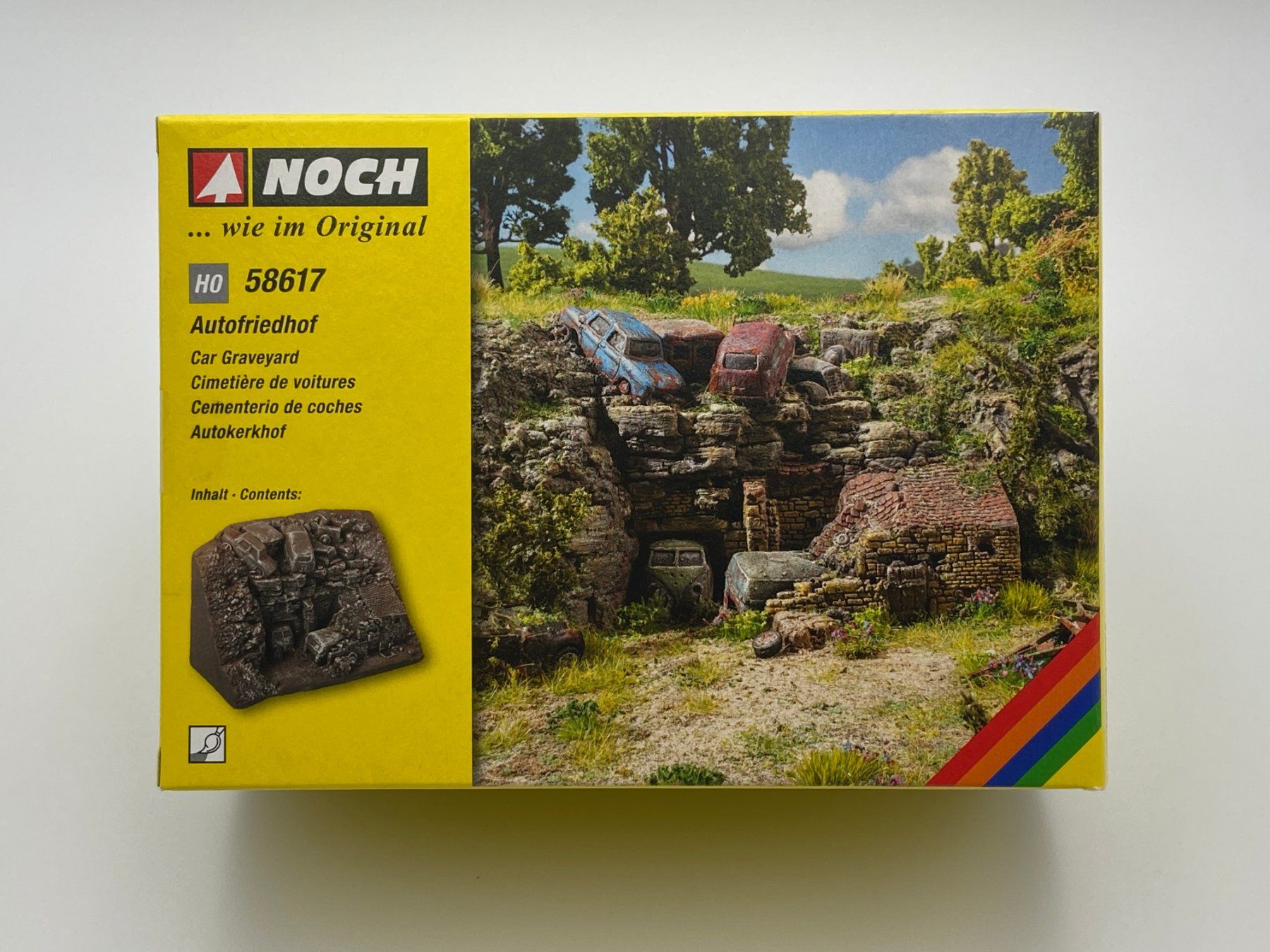 Noch Modellini di ferrovie: NOCH 58617 Autofriedhof – Nuovo e nell'imballaggio originale da Neukirch a.d. Thur venduto da Modellbau-Artikel