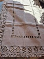 Tischdecke Spitze Handarbeit Vintage 94x44 cm