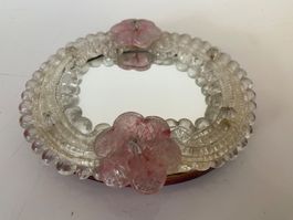 Murano Glas Spiegel Vintage Fratelli Tosi Blumen