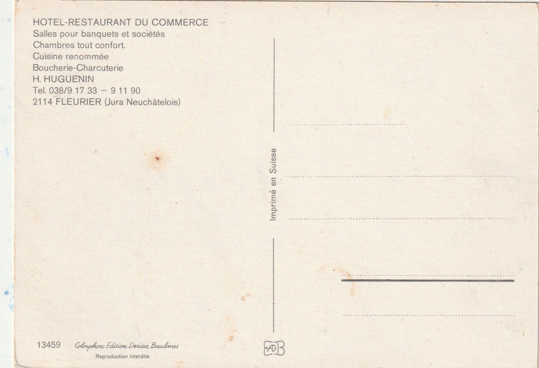Cartoline postali: Hotel fleurier – Usato da Lumbrein venduto da made02 1
