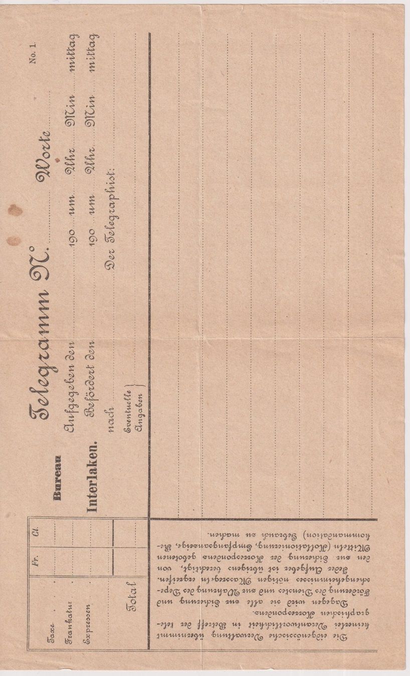 Tutti i francobolli: T80) Telegramm, sehe Scan – Usato da Claro venduto da Chanty7