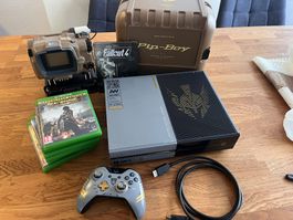 Xbox One 1TB Ltd Edition COD AW + Pip-Boy Fallout 4 +8 Games