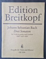 Bach, Drei Sonaten, Viola da Gamba/Cembalo, Noten Breitkopf!