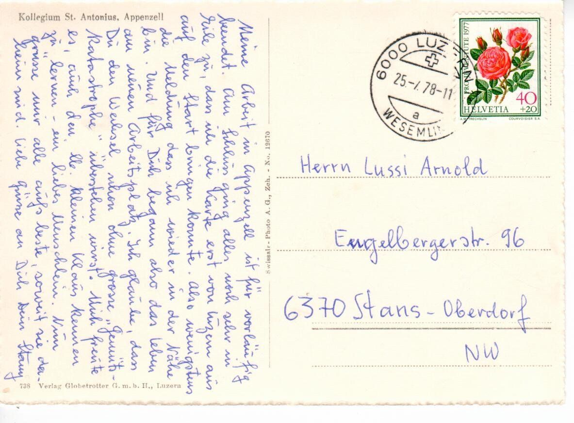 Cartoline postali: Flugaufnahme Appenzell – Usato da Wolhusen venduto da Curver9 1
