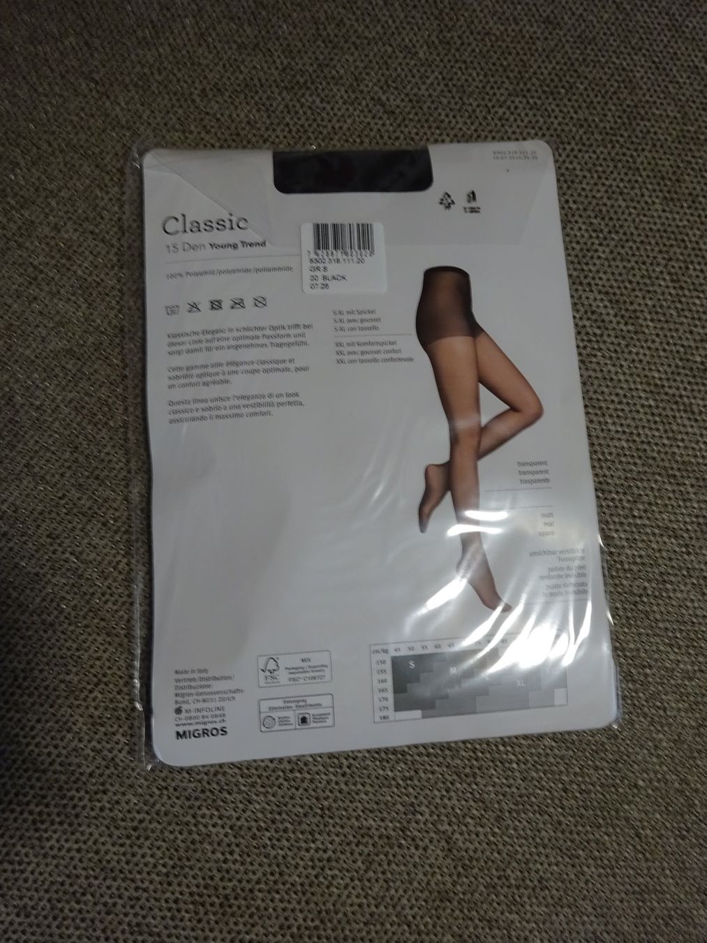 Migros Calze & Collant: Strumpfhose-Classic/Migros Essential – Nuovo e nell'imballaggio originale da Rothrist venduto da Mistery1 1