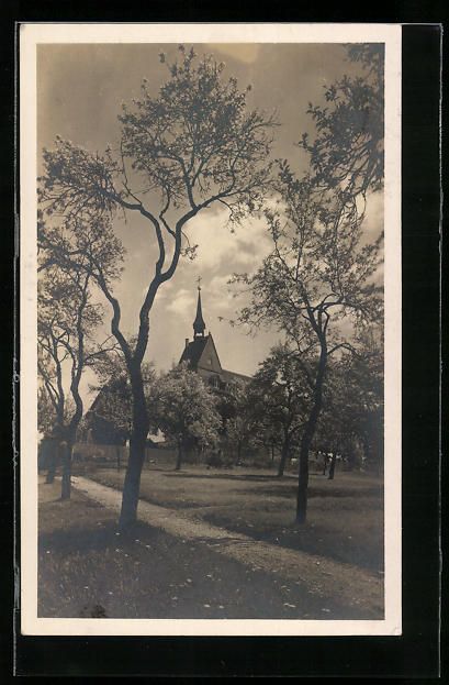 Cartoline postali: St. Chrischona, Blick zum Ort mit Kirche – Usato da Berlin venduto da bartko-reher