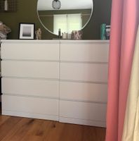 IKEA Kommoden Weiss – je 4 Schubladen mit Glasplatte – sehr