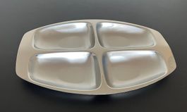 Alessi Antipasti Platte mit 4 Abteilungen Edelstahl