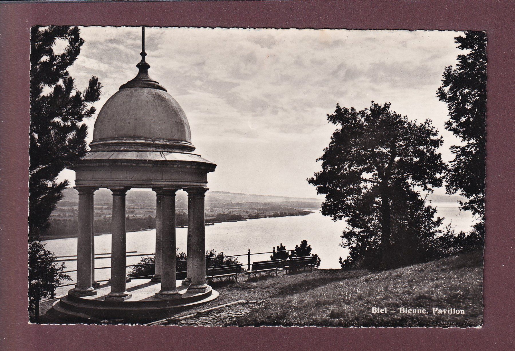 Ansichtskarten: BIENNE / BIEL - Pavillon - 1950 – Gebraucht aus Pully von nicecards