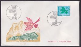 1965 EUROPA FDC im US-Format, illustriert und adresslos