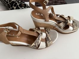 Mally Keil Sandale, Echtleder/Schlange, Gr. 39/40, Top!