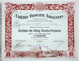 Crédit Foncier Argentin SA, Paris - 1920