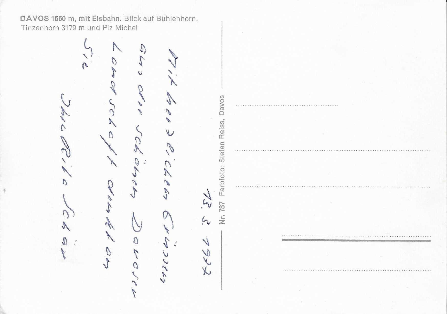 Cartoline postali: Davos mit Eisbahn GR – Nuovo (secondo la descrizione) da Rothrist venduto da Stranglehold 1