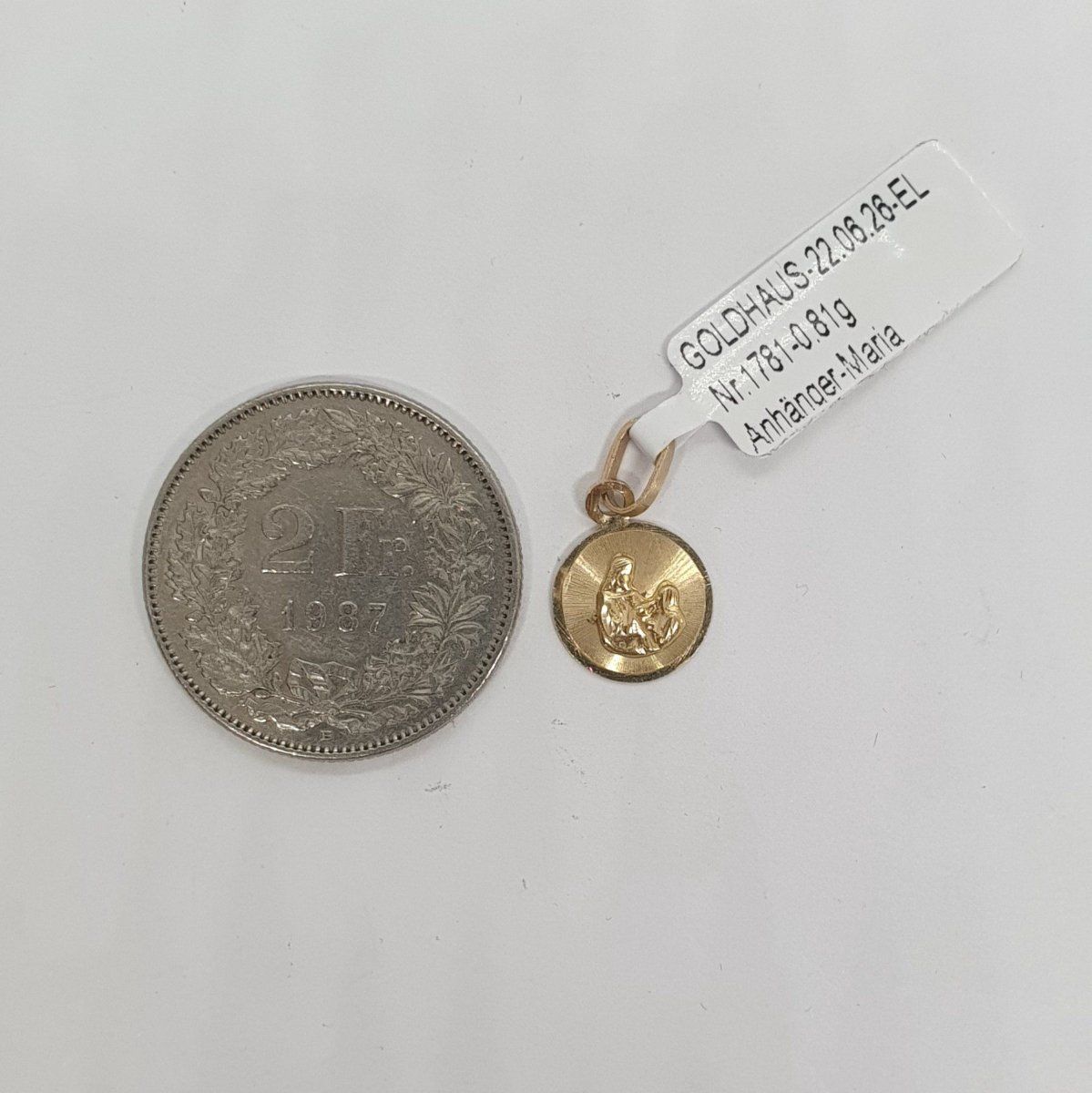 Ciondoli: Echt 14K Gold - Maria Anhänger – Usato da Luzern venduto da luzerngoldhaus 1