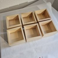 6 Holzböxli / Kleine Holzkistchen, neu und nicht gebraucht