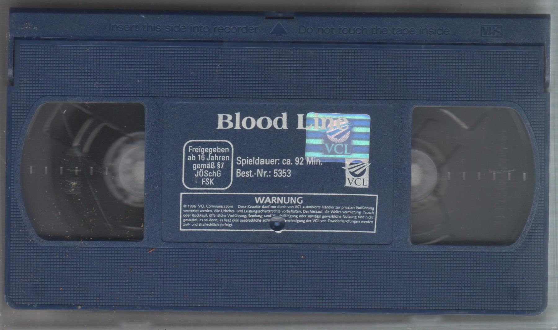 Tutti i VHS: Blood Line VCL VHS 5223 – Usato da Remetschwil venduto da Privatflohmi 2