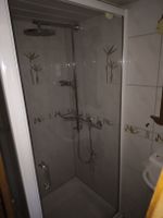 Duschkabine Eckdusche Glas Weiss Aluminium 