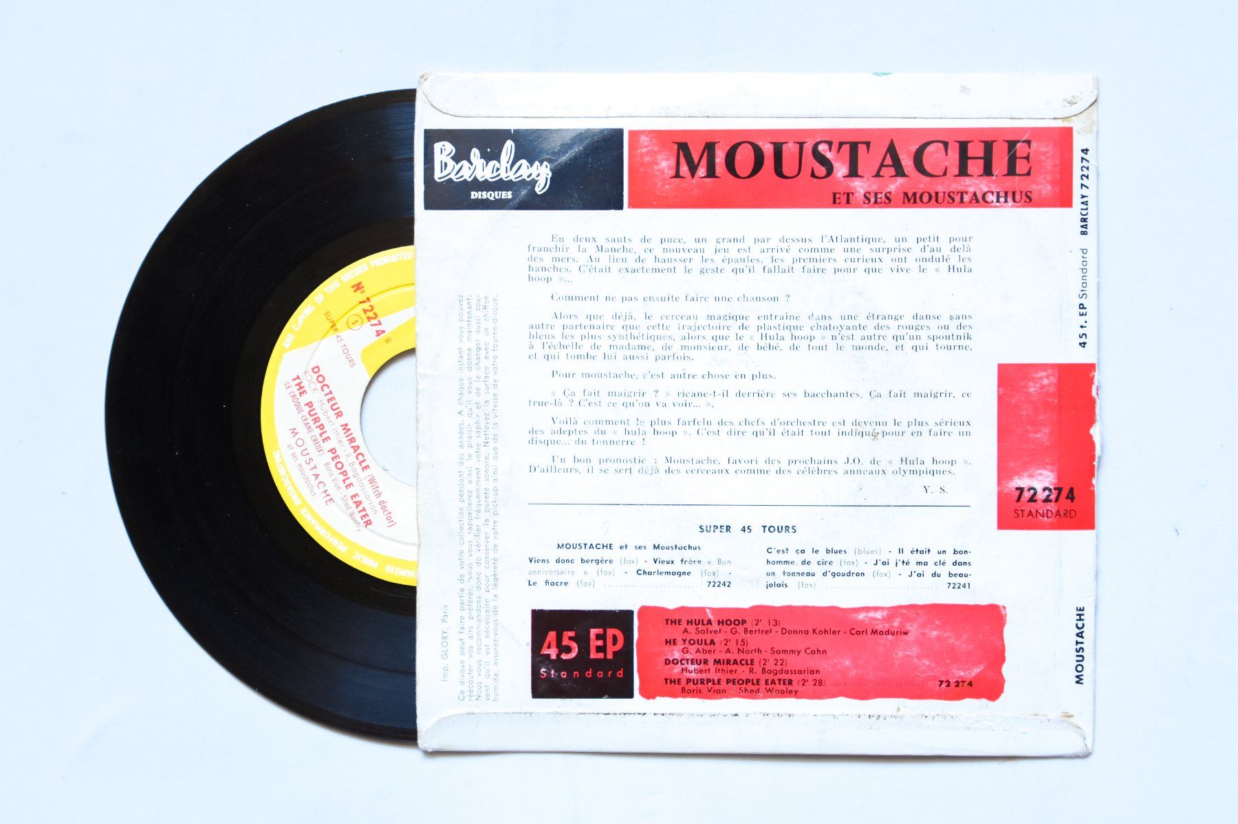 Dischi in vinile: Moustache - The Hula Hoop (EP) – Usato da Belmont-sur-Yverdon venduto da ag97 1