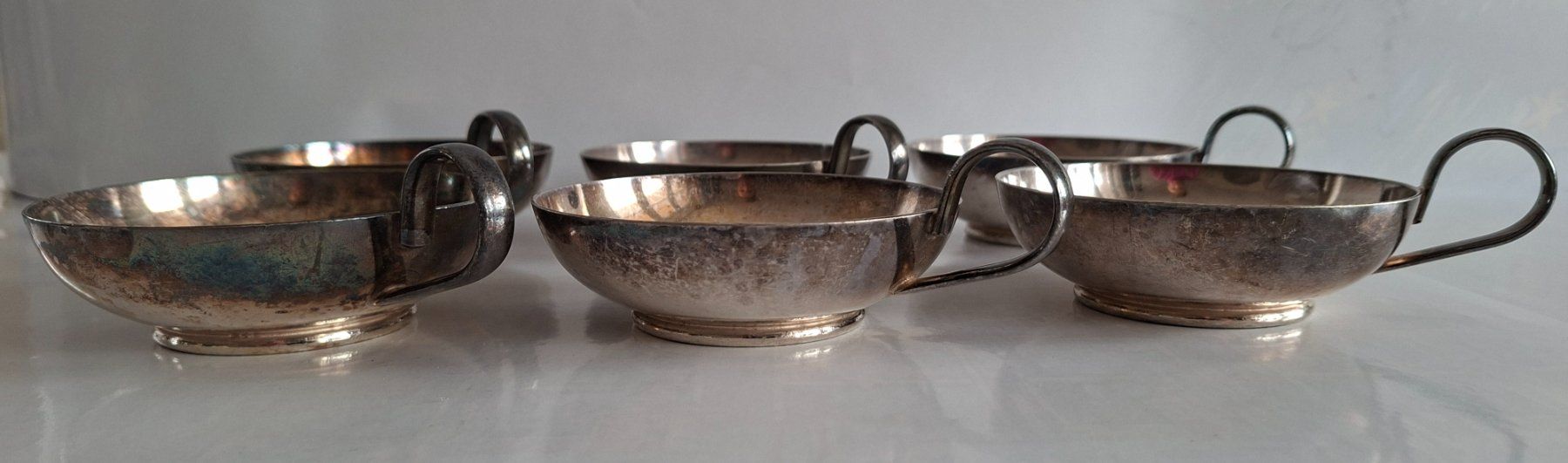 Tazze: 6er Set stilvoll Vintage Spring Glacé- Eisschalen Versilbert – Usato da Opfikon venduto da Diversamente 4