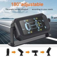 Solar TPMS LCD Auto Reifendruck Ueberwachung mit6 Sensoren