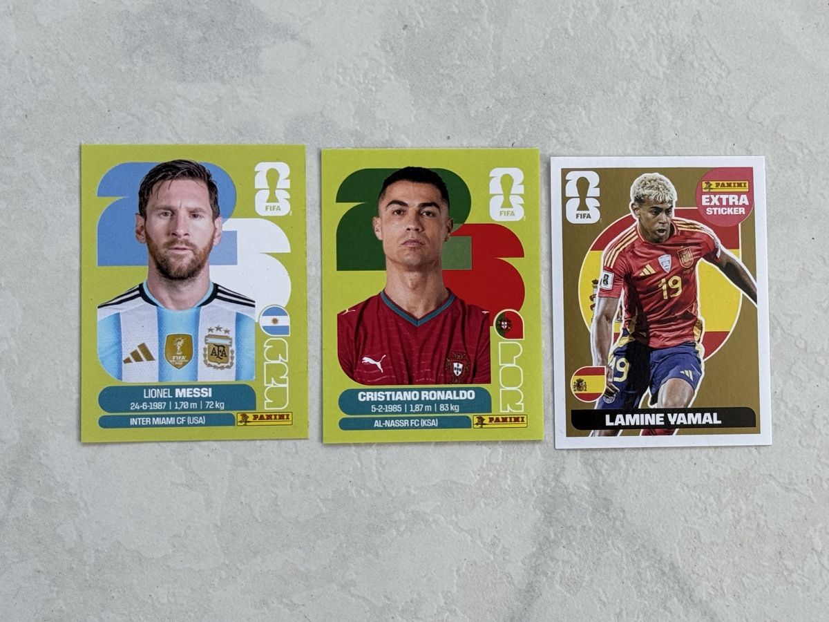 Panini Carte collezionabili: Messi Ronaldo und Yamal Extra sticker – Nuovo e nell'imballaggio originale da Kölliken venduto da nix_7wvc