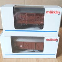 Märklin HO 4888 et 48753, 2 wagons marchandises"comme neufs"