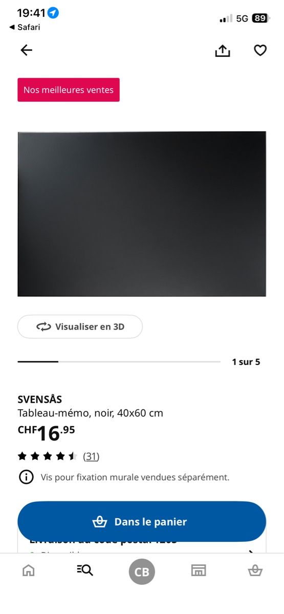 Ikea Lavagne: Tableau aimanté IKEA Magnétique Svensas – Usato da Genève venduto da cla_75lk