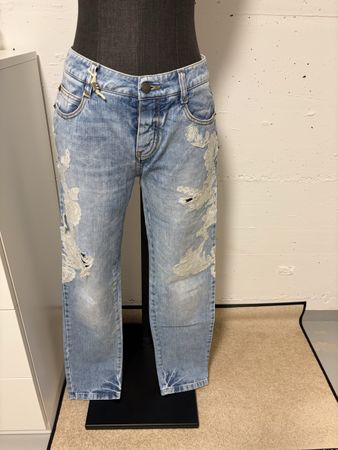 Ermanno Scervino jeans blue lace embroidery size 38