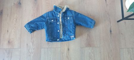 Jeansjacke gefüttert Grösse 74 blau guter Zustand
