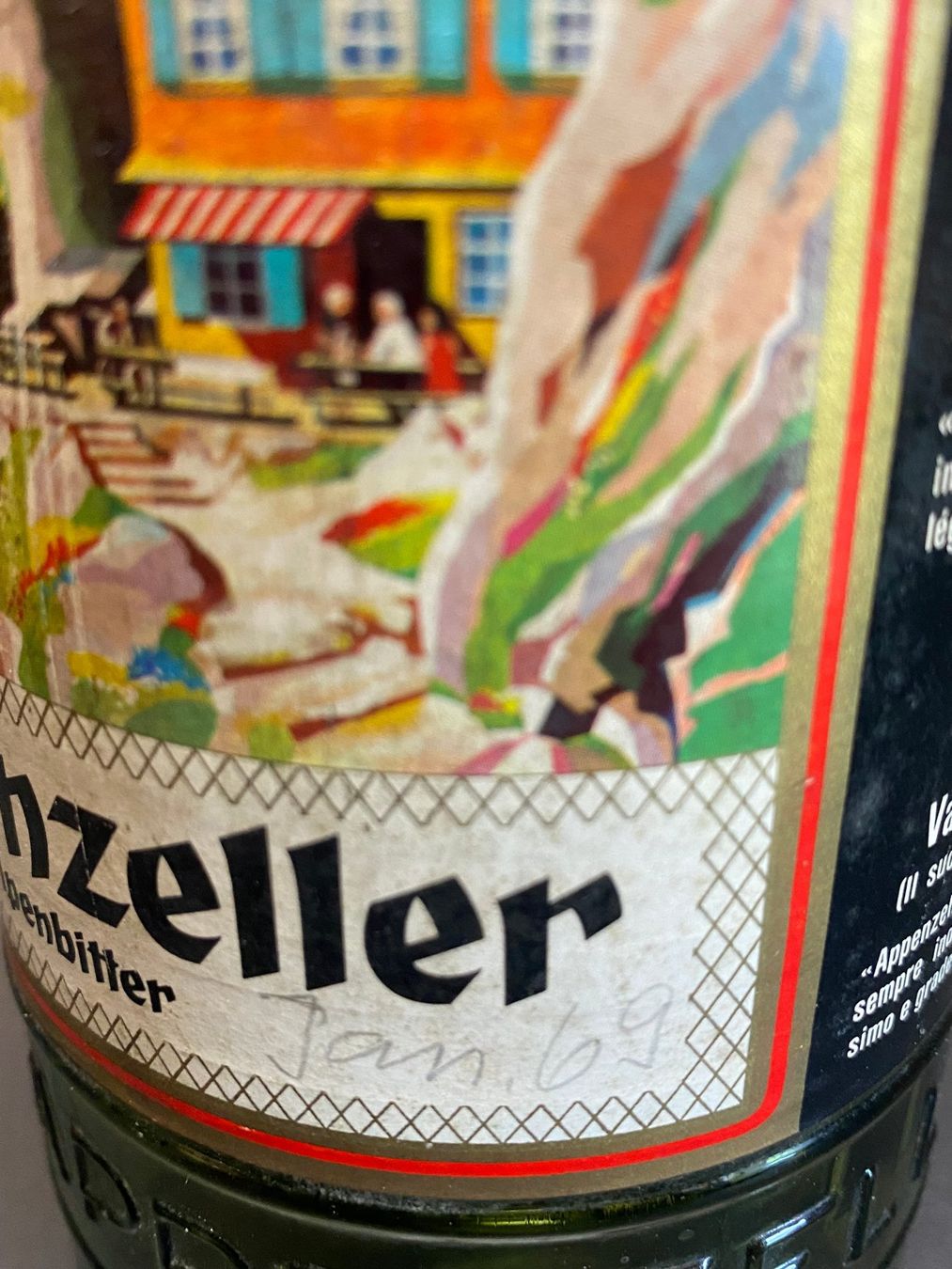 Bottiglie: Antike ....Appenzeller Alpenbitter Flasche....! – Usato da Wattwil venduto da Hoelzig 1