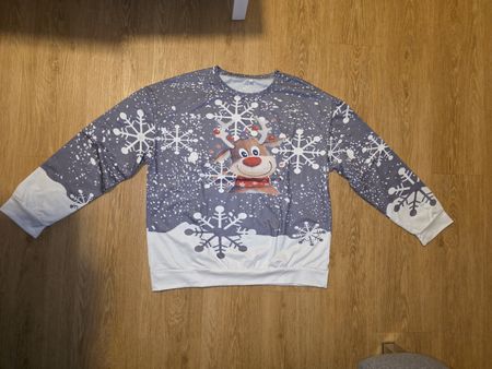 Weihnachtspullover Rentier, Ugly Christmas, Grösse L