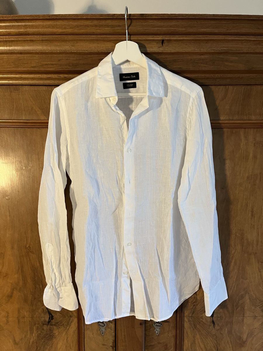 Massimo Dutti Hemden: Leinenhemd, weiss, Gr. S, Massimo Dutti – Gebraucht aus St. Gallen von Gloom22 1
