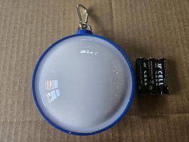 LED Camping Laterne WeTeLux, neuwertig mit 3 Batterien